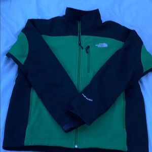 North Face green zip up